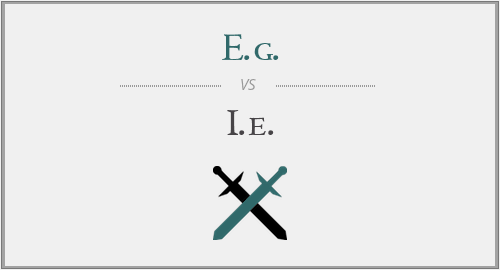 E.g. vs. I.e.